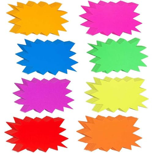 KiKiHong 120 Pezzi Cartellini Prezzi,Vendita al Dettaglio Etichette,Cartellini Prezzi Alimentari Etichette Prezzi per Negozio 16 x 12 cm(8 Colori)