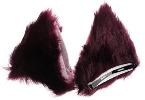 FOYTOKI Plüsch Katzenohren Haarklammern Weich Leicht Cartoon Haarspangen Für Kostüm Halloween Cosplay Party Zubehör Für Damen Mädchen
