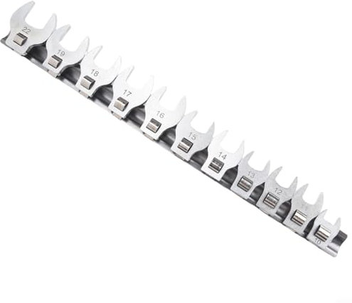 Set di 11 chiavi a zampa di gallina da 10-22 mm, chiavi metriche con estremità aperta, 10-11-12-13-1415-16-17-18-19-22 mm
