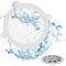 JAONLD 30 Piezas Atrapa Pelos Ducha Desechable Shower Drain Hair Catcher Mesh Stickers Rejilla Desague Autoadhesivo Adecuado para Baño, Cocina, Lavadero, Tapa de Drenaje
