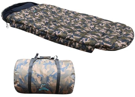 CARPZILLA Sleeping Bag Carp Fishing Snooze 5 Season Fleece Lined with Pillow Camping Hiking Backpacking Traveling