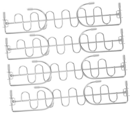 Warmhm 1 Satz Kleiderbügel Handtuchhalter Für Den Schrank Jeansbügel Platzsparend Krawatten- Und Gürtelhalter Schrankorganisation Gürtelhalter Für Männer Rostfreier Stahl Silver 4 Stück
