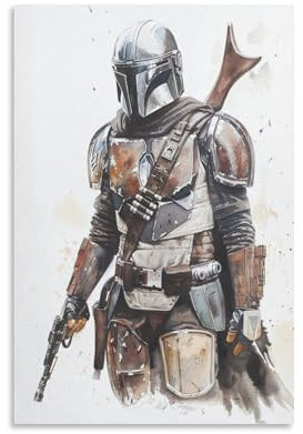 NCUDANK Poster mit Waffen und Rüstung, Kunst-Leinwand-Poster, Schlafzimmer-Dekor, Landschaft, Büro, Raumdekoration, Geschenk, 30 x 45 cm