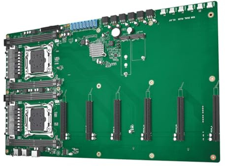 Junterone Scheda Madre X99 Dual Plus Miner 4 XUSB3.0 LGA 2011-3 V3/V4 DOR4 CPU Socket Scheda Madre del Computer