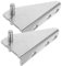 LALAFINA 2 piezas Bisagras de Refrigerador Inoxidable con Capuchón de Goma Accesorios para Puertas de Congelador Instalación Rápida y Silenciosa Espaciado de Compatible con Frigoríficos y