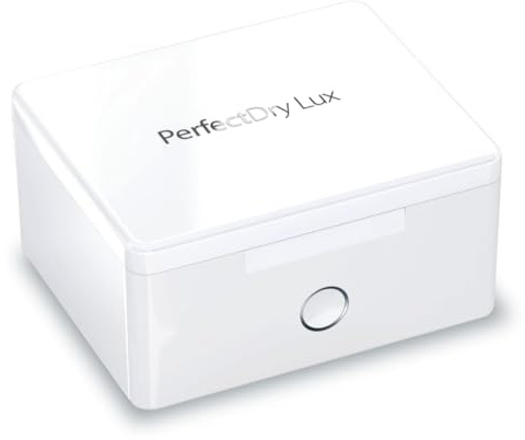 Hearing360 PERFECTDRY LUX – Trocknungs- und Pflegestation für Hörgeräte, mit Luftentfeuchtung durch Warmluft und automatischem LED-Indikator