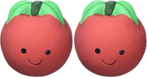 Petface Latex Tomato Soft Chew Dog Toy, Large (Pack of 2)