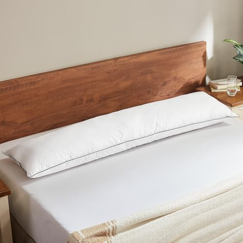 KUSNUG 3-Kammer-Körperkissen 40x145cm | Seitenschläferkissen | Daunenkissen | Stillkissen | Nackenkissen für Doppelbett | Ganzkörperkissen Schwangerschaftskissen