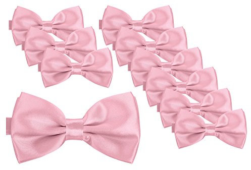 BomGuard Herren Fliege 10 er Set Pack,10 Stück,rosa