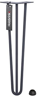 HOLZBRINK - Tischbeine aus Metall | Möbelfüße | Schreibtischbeine | Metallfüße | Perfekt für Zu Hause und Büro | Esstischbeine | HLT-13A-43-7016