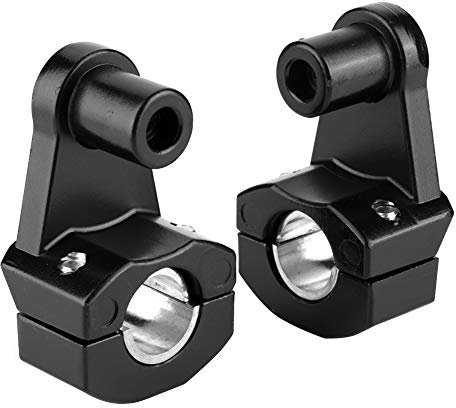 Motorcycle Handlebar Riser, 1 Pair Motorcycle Handlebar Clamps, Aluminium Alloy Riser Bar Clamps, 22 mm or 28 mm Handle Bar Riser Mount Clamp, for Motorcycle ATV Dirt Bike (Black)