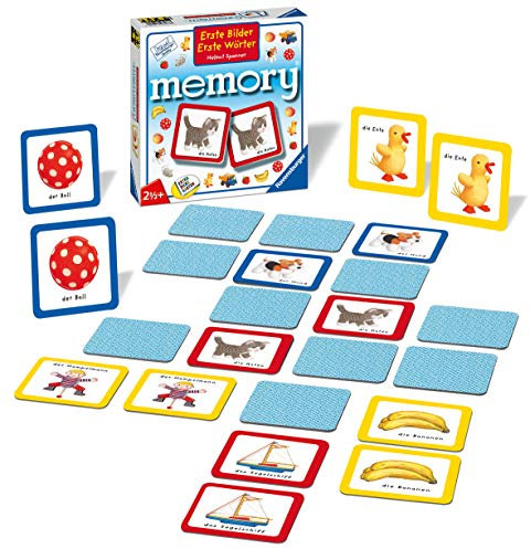 Ravensburger Kinderspiele, 88688 Erste Bilder - Erste Wörter Memory®, mit Motiven aus dem Kinderbuch Helmut Spannner, Spielzeug ab 2 Jahren