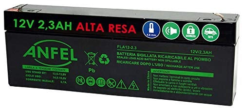 Batteria al piombo ricaricabile ermetica 12V 2.2Ah 178mm x 34mm x 66mm per antifurti allarmi sistemi di videosorveglianza