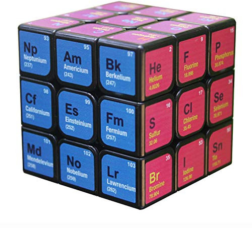 Riosupply ABS Periodensystem der Elemente, Würfel mit 3. Reihenfolge, Lernformel, Wissenschaft, Freak, Chemie-Liebhaber, Lernformel für Spaß Lernen