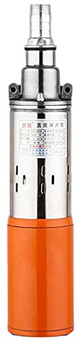 GZD Bomba de Agua Sumergible de Pozo Profundo, Bomba Sumergible de 12V / 24V DC con Cable de 10 m, Bomba de Estanque Bomba de Agua Solar,12V