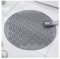 Shower Mat with Suction Cups, Round Non-Slip Bath Mat 22 Inch Anti Mould PVC Bath Mats with Drain Hole and Massage Bubble, Machine Washable (grey)