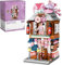 Modular House Building Set, Kimono Shop Model Set, 418 Pcs Japanese Street View Series Model Building Kit, Construction Toy Sets for Kids and Adults (1655)