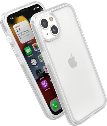 Catalyst Influence Case iPhone 13/14 Stealth Clear - Kompatibel, Kabelloses Laden, Erhöhte Kanten, Sturzfest, Integrierte Schlüsselband Befestigung, Kameraschutz - durchsichtig
