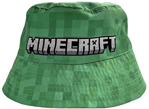 Minecraft Fischerhut Hut Mütze Creeper (as3, Numeric, Numeric_52, grün)