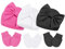PONCEAU Neugeborenes Baby Mütze und Handschuhe Set Baumwolle Beanie Hut Unisex Mütze und Kratzfäustlinge für Kindergarten 0-7 Monate Baby Jungen Mädchen