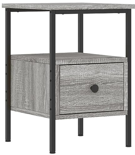 vidaXL Nachttisch Grau Sonoma-Eiche 34x36x50 cm Holzwerkstoff