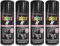 YSAMAX 4pc Satin Black Spray Paint, Multipurpose Aerosol Paint, Quick Drying Balck Paint for Wood, Metal, Indoor & Outdoor Surfaces (250 ml)