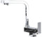 XJTNLB Grifo Abatible Cocina con Osmosis Grifo Giratorio 3 en 1 Mezclador de Fregadero en Latón con Doble Mango,Cromo