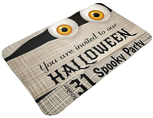 MUMICO Divertido patrón de Halloween alfombra de trapo antideslizante para dormitorio, sala de estar, cocina, dormitorio, entrada, pasillo, decoración del hogar, 50 x 80 cm