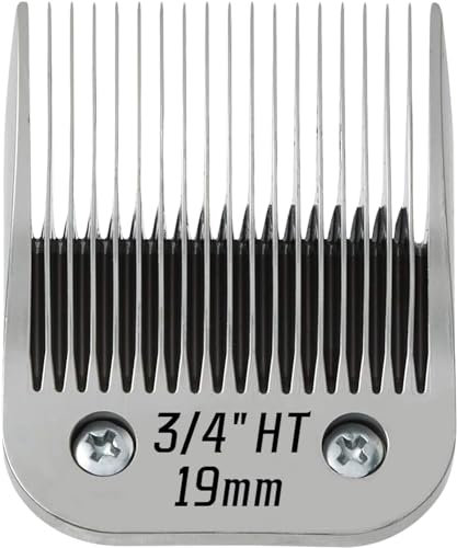 Lames de toilettage pour chien compatibles avec les tondeuses Ainds, Oster A5, Wahl KM-10 et d'autres séries (3/4 HT 19 mm | 1 pièce)
