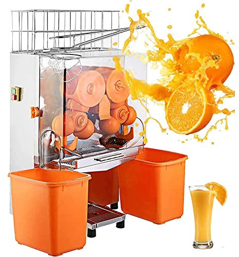 NATWEE Machines commerciales de Presse-Agrumes d'orange, Machine Automatique de Boisson de jus d'épluchage 20Pcs/Min, Presse-Agrumes électrique d'orange pour Presser Le jus de Citrons Orange,