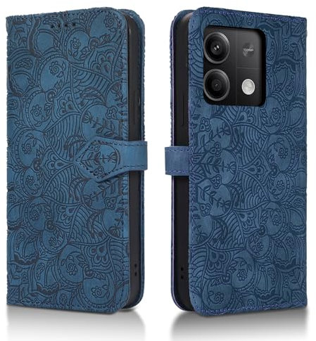 Succtopy Custodia Xiaomi Redmi Note 13 5G Portafoglio in Pelle PU Premium Protettiva Stand Case con Slot Schede e Magnetica Chiusura Blu