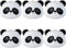 6 Stück Panda Kopf Folienballon