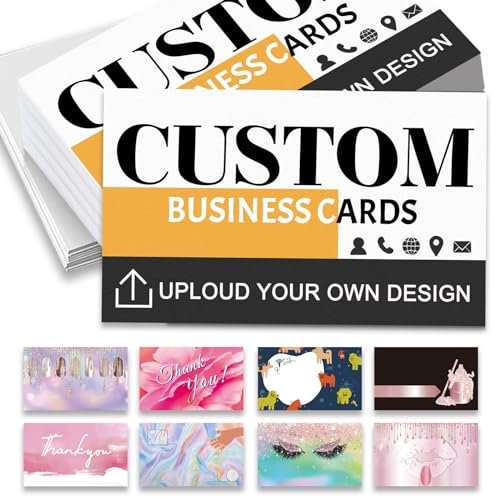Individuelle Visitenkarten, personalisierbar mit Logo, personalisierbare Visitenkarten, bedruckbare Karte 1000, 500, 200, 100, Vorder- und Rückseite für kleine Unternehmen, doppelseitiges Design,