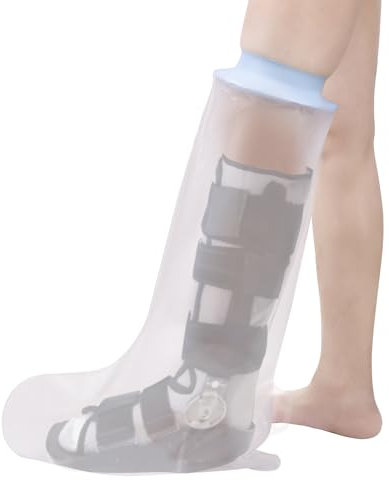 Fasola Protection Jambe pour Douche et Piscine, Protege Platre Jambe Adulte, Réutilisable Sac Douche Platre Jambe, Maintenir le Bandage au Sec