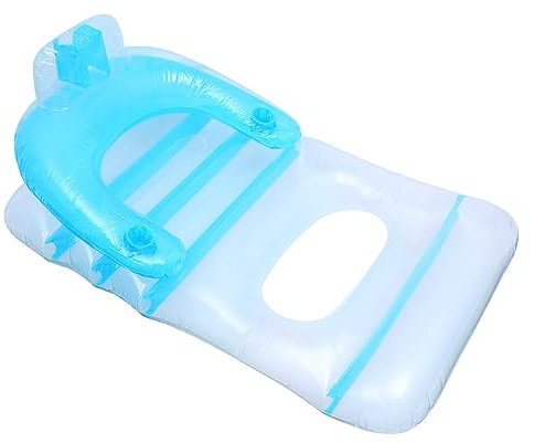 Vaguelly 1pc Inflatable Floating Bed Comfortable Backrest Portable Swimming Mat for Pool Beach and Water Leisure Activities for Relaxing and Rafting