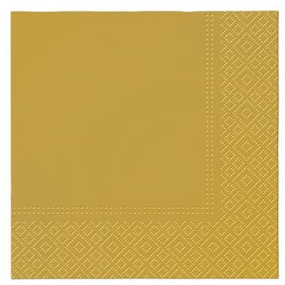 Homéa, Cocktail-Servietten, 3-lagig, 25 x 25 cm, goldfarben, 20 Stück