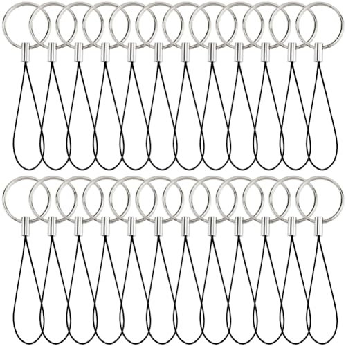 GORGECRAFT 60 Correa para Teléfono 75mm Llavero de Teléfono Cuerda de Anillo Dividido Correa de Mano Corta Correa de Muñeca Antipérdida Correas de Cadena para Teléfono Móvil Lariat Unidad USB Llaves