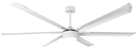 Eden pulse Ventilator, Weiß, 6 Flügel, Aluminium, 30 W, 3250 lm, integrierte LED, 3 Temperaturen, Fernbedienung, 35/42,5 x 198 x 198 cm