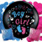 Globo Revelación de Género Bebe | Globo Revelacion de Genero | Incluye Confeti, Diámetro de 90cm | Globos Baby Shower | Revelación Género Bebé | Gender Reveal