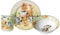 Ritzenhoff & Breker Juego de vajilla infantil de animales de granja, 3 piezas, taza infantil (270 ml), plato (19 cm) y cuenco (450 ml), animales de granja, porcelana, multicolor