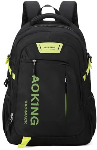 Aoking,SN57605-Serie,Schulrucksack,Stadt- und Business-Rucksack,30 L,für Laptops bis 17 Zoll,wasserdicht,Option (SN57605-7B):elastisches und Federsystem