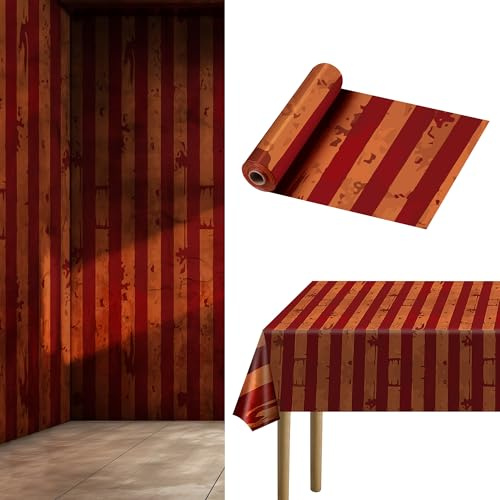 Iceyyyy Gruselige Karnevals-Tischdecke, 1,8 m x 137,2 cm, Rolle, böse, Halloween, blutiger Zirkus, Hintergrund, schauriger Karneval, Dekorationen für Halloween, Hausdekoration, Partyzubehör