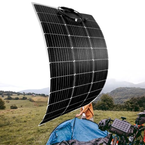 WEIMILOR Panneau Solaire Flexible 150W/200W/300W/400W/520W, Panneaux solaires monocristallins 36V Charge de Batterie Module Haute efficacité Alimentation PV pour Chargement de Batterie Bateau,150W
