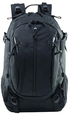 Dafape Männer Frauen Rucksack, Tagesrucksack zum Überleben Notfall Wandern Fitness Workout Reisen Camping Outdoor Radfahren Sport Laptop Computer Groß (Schwarz)