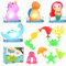 Juguetes Bañera Bebe, Apritsce 13 Piezas Juegutes Animal de Baño con Luz y Juego de Ventosas para Niños, Sirena Juguetes Baño Bebe para 1 2 3 4 Años Regalos