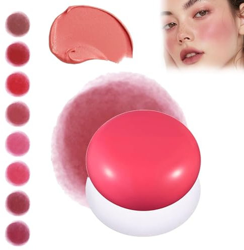 Korean Pudding Pot Blush Blurring Pudding Pot Lip Multi-Use Soft Matte Finish Makeup Blush Velvet Matte Blush Lipstick for Cheek Lip Eye