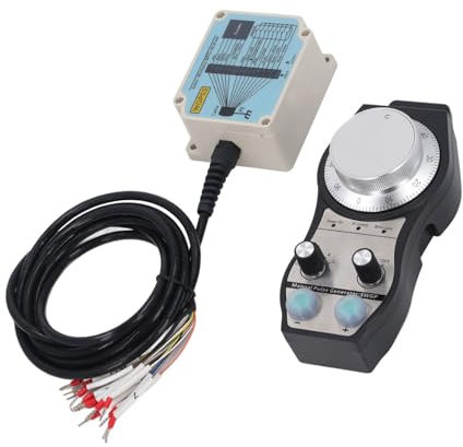 Volante CNC Volante Electrónico 5 Ejes MPG Generador de Pulsos Manual para Enrutador CNC Torno Grabado Fresadora 60 M