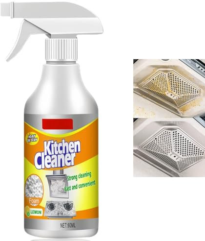 60ml Kitchen Foam Cleaner,K/itchen C/leaner Spray,Heavy-Duty Ki/tchen Foaming Degreaser & Cleaner,Bubble Cleaner Foam S/pray,All-Purpose Rinse-Free Cleaning Sp/ray,Kitchen Foam Cleaner Spr/ay