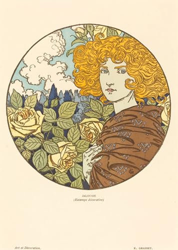 FIKAGXQGT Ölgemälde Wandbilder Wandkunst Bild Druck Leinwand Malerei Poster Jalousie by Eugene Grasset Modern Wandbilder für Wanddekoration 60x90cm