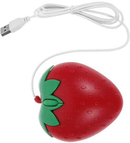 Happyyami Souris Fraise Rose Girly Souris USB Filaire de Jeu Rose Mignon bureautique Gamer Filaire Gaming pour pc Jolie USB Fille Abdos